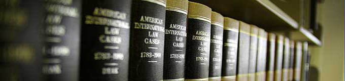 Law books in a legal office setting